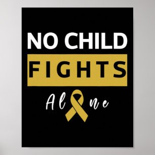 Póster No hay niños que luchen solo contra el cáncer infa