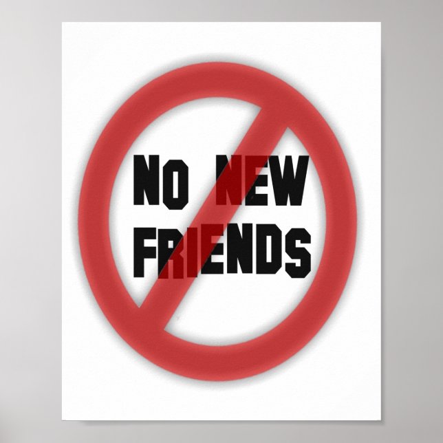 Póster No hay nuevos amigos (Frente)