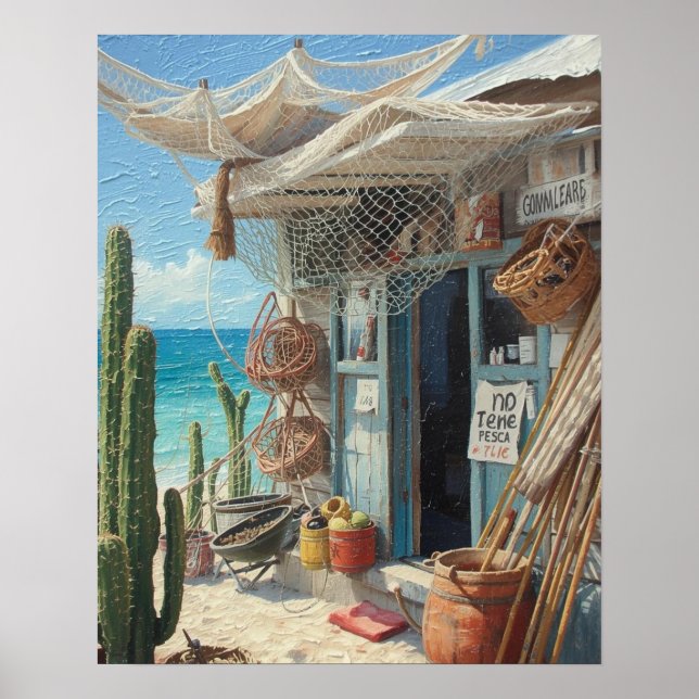 Póster No hay pescado hoy bonaire (Frente)