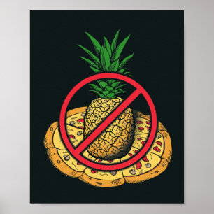 Póster No hay piña en mi pizza