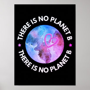 Póster No hay planeta B tierra morada