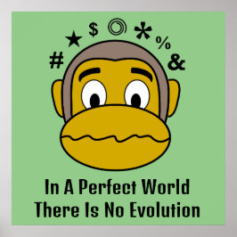 Póster No hay poster motivador de mono evolutivo