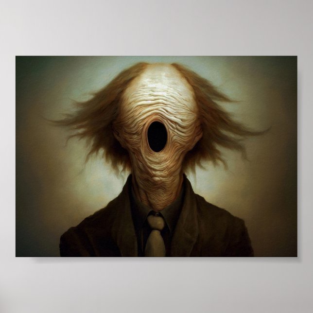 Póster No hay retrato de horror facial (Frente)