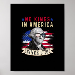 Póster No hay reyes en América bandera de EE. UU. estilo