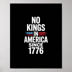 Póster No Hay Reyes En América Desde 1776 Minimal Limpio