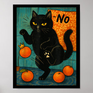 Póster No Hay Reyes En América Gato Negro Político Anti T
