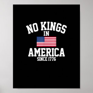 Póster No hay reyes en Estados Unidos bandera de EE. UU.