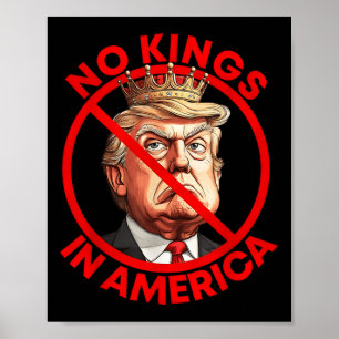 Póster No hay reyes en Estados Unidos contra la protesta