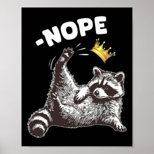 Póster No hay reyes en Estados Unidos Gracioso Raccoon Fu