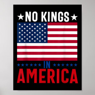 Póster No hay reyes en la bandera de Estados Unidos prote
