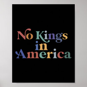 Póster No hay reyes en la bandera de Estados Unidos prote