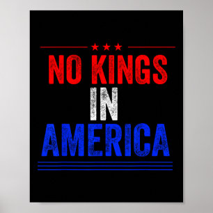 Póster No hay reyes en la bandera de Estados Unidos prote