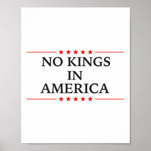 Póster No hay reyes en la bandera de Estados Unidos prote