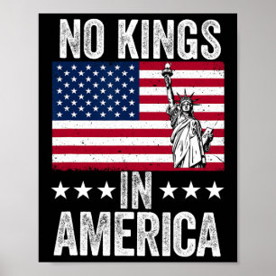 Póster No hay reyes en la bandera de Estados Unidos prote