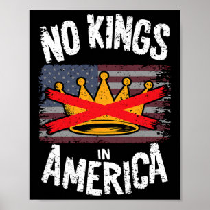 Póster No hay reyes en las protestas de Estados Unidos