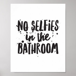 Póster No hay selfies en el baño