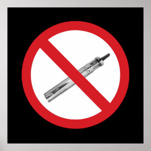 Póster No hay signo de ecigs