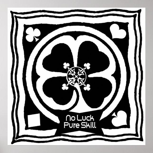 Póster No hay suerte de habilidad pura (Frente)