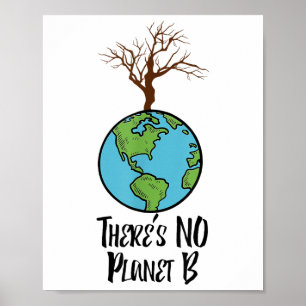 Póster No Hay Una Camiseta De Planeta B, Día De La Tierra