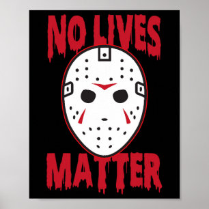 Póster No hay vida máscara de terror Disfraces de Hallowe