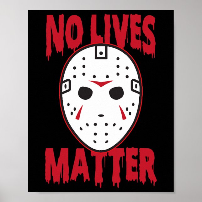 Póster No hay vida máscara de terror Disfraces de Hallowe (Frente)