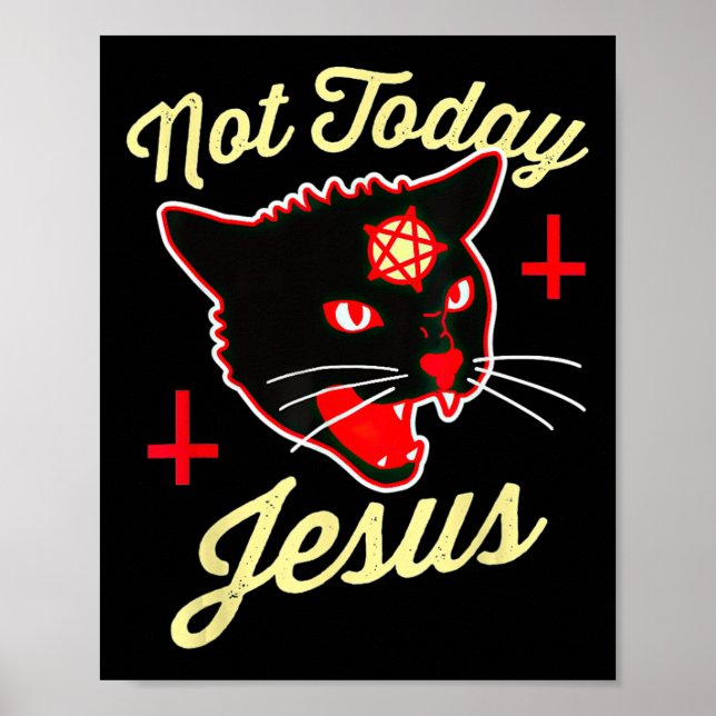 Póster No Hoy Jesús Ama A Satanás La Cruz De La Muerte De (Frente)