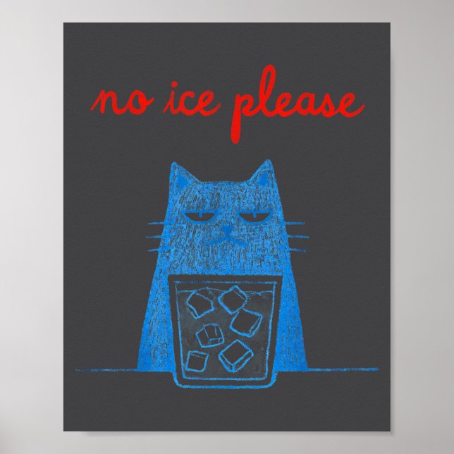 Póster No Ice Please Cat Abolish Chinga La Migra Meme Fun (Frente)