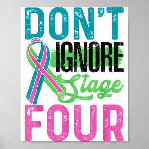Póster No ignore el cáncer de mama metastásico en estadio
