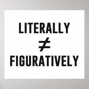 Póster No iguala literalmente figurado