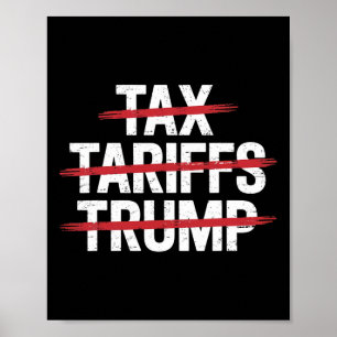 Póster No Impuestos No Aranceles No Trump Protesta Anti-t