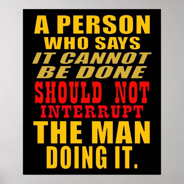 Póster No interrumpas al hombre/mujer haciendo la cita (Frente)