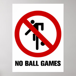 Póster No Juegos de Pelota