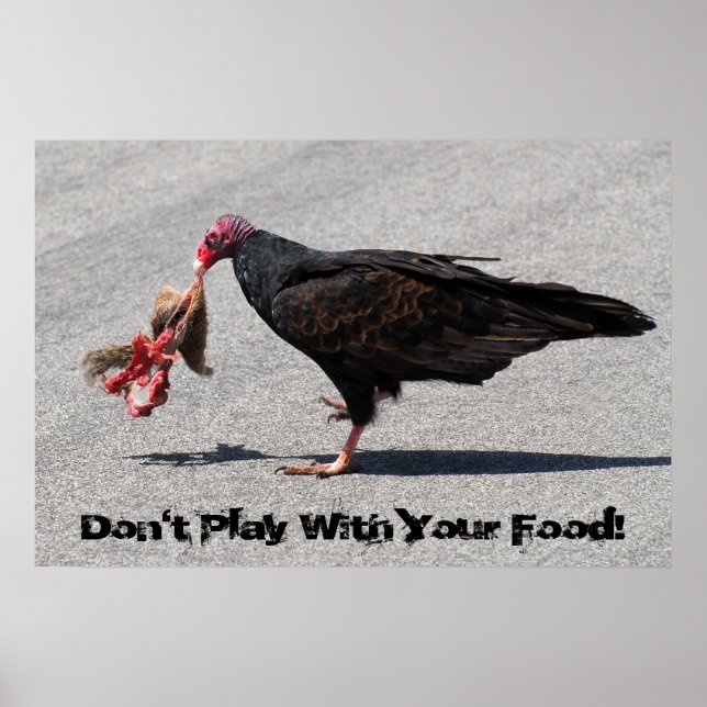 Póster ¡No juegues con tu comida! (Frente)