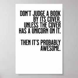 Póster No juzgar un libro