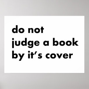 Póster No juzgue el libro por su portada