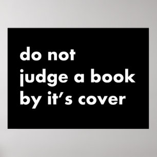 Póster No juzgue el libro por su portada
