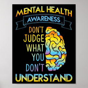 Póster No juzguen - Conciencia sobre la salud mental