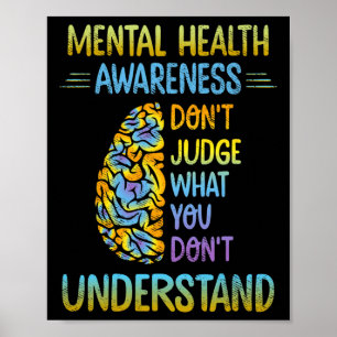 Póster No juzguen lo que no entienden de la salud mental