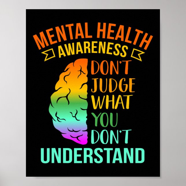 Póster No juzgues lo que no entiendes de la salud mental (Frente)