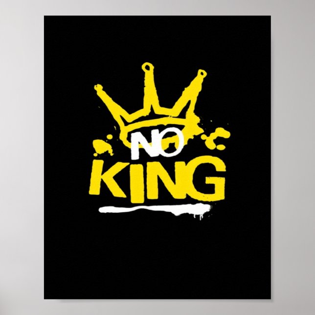 Póster No King Minimal Clean (Frente)