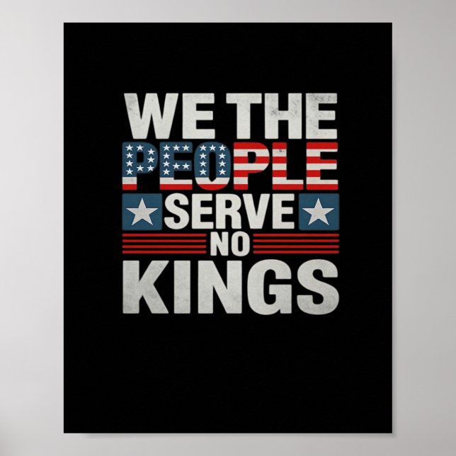 Póster No King Patriotic Freedom No Kings In America Retr (Frente)