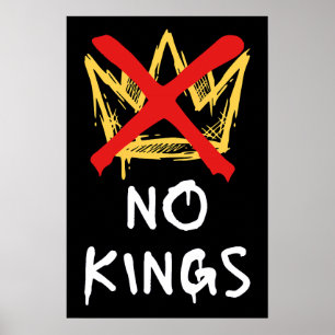 Póster No Kings América Protesta Democracia Anti-Trump I