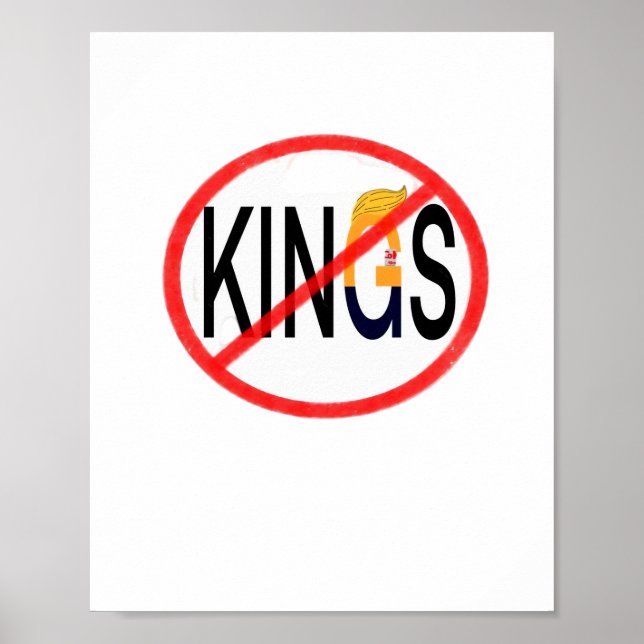 Póster No Kings Anti Classic Minimal Clean (Frente)
