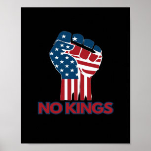 Póster No Kings Anti Estilo Retro Clásico