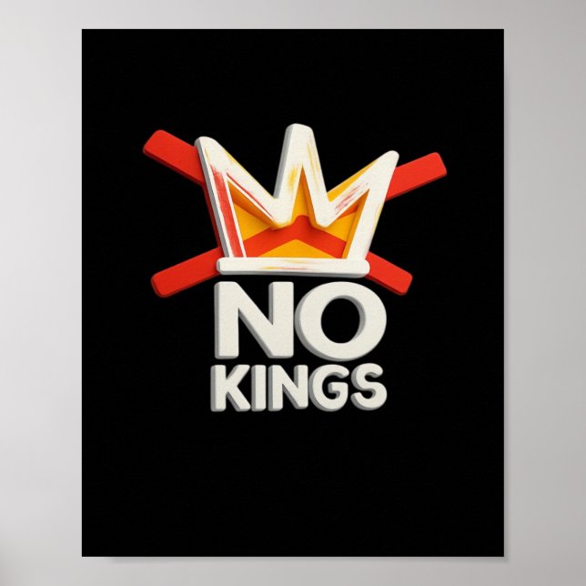 Póster No Kings Anti Minimal Clean Design (Frente)