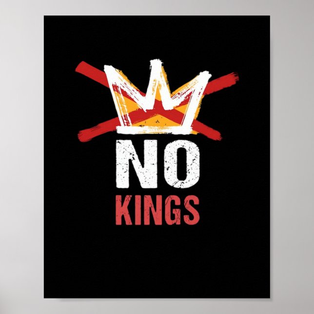 Póster No Kings Anti Vintage Graphic (Frente)