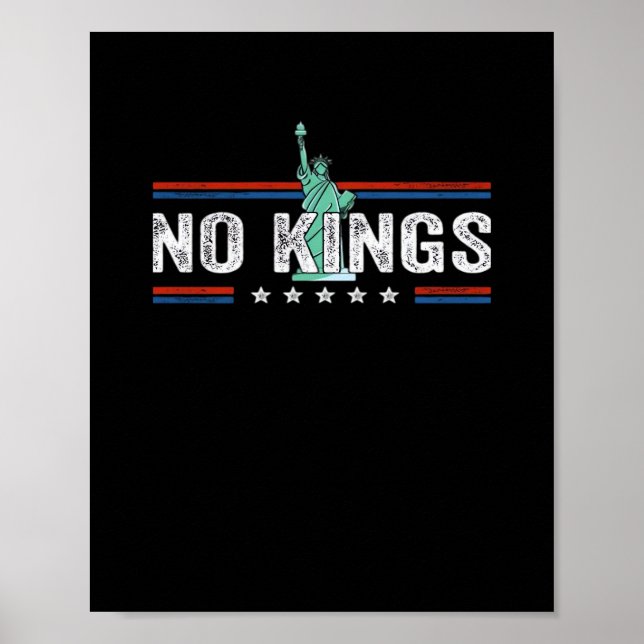 Póster No Kings Day Retro Classic Design (Frente)