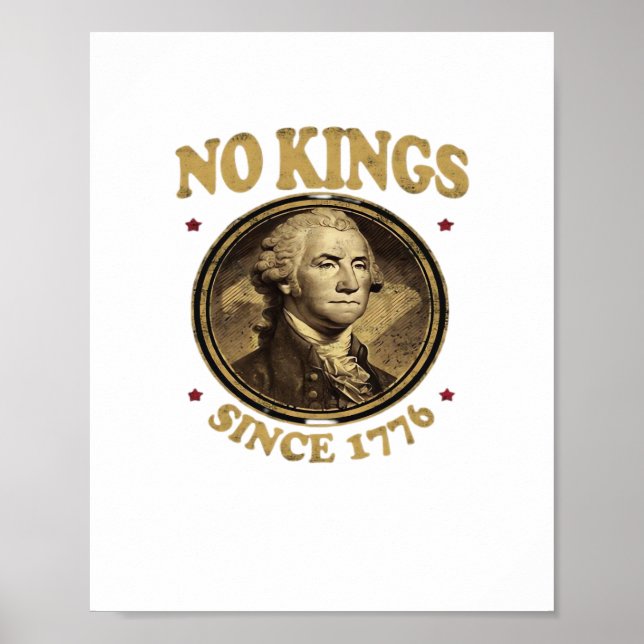 Póster No Kings Desde 1776 Clásico (Frente)