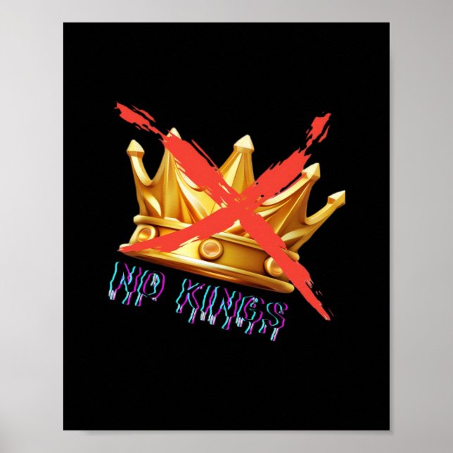 Póster No Kings Diseño Moderno (Frente)