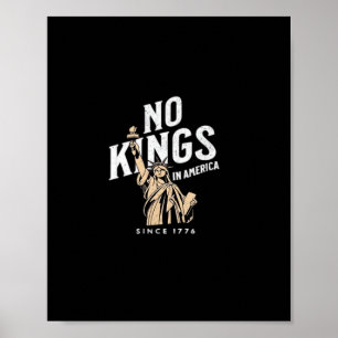 Póster No Kings en América Estilo Patriótico Clásico